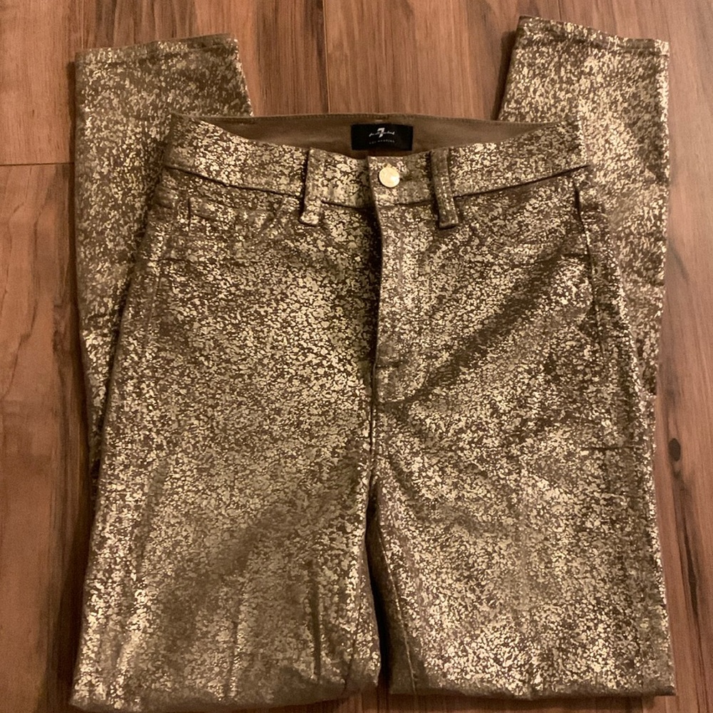 7 for all Mankind gold jeans